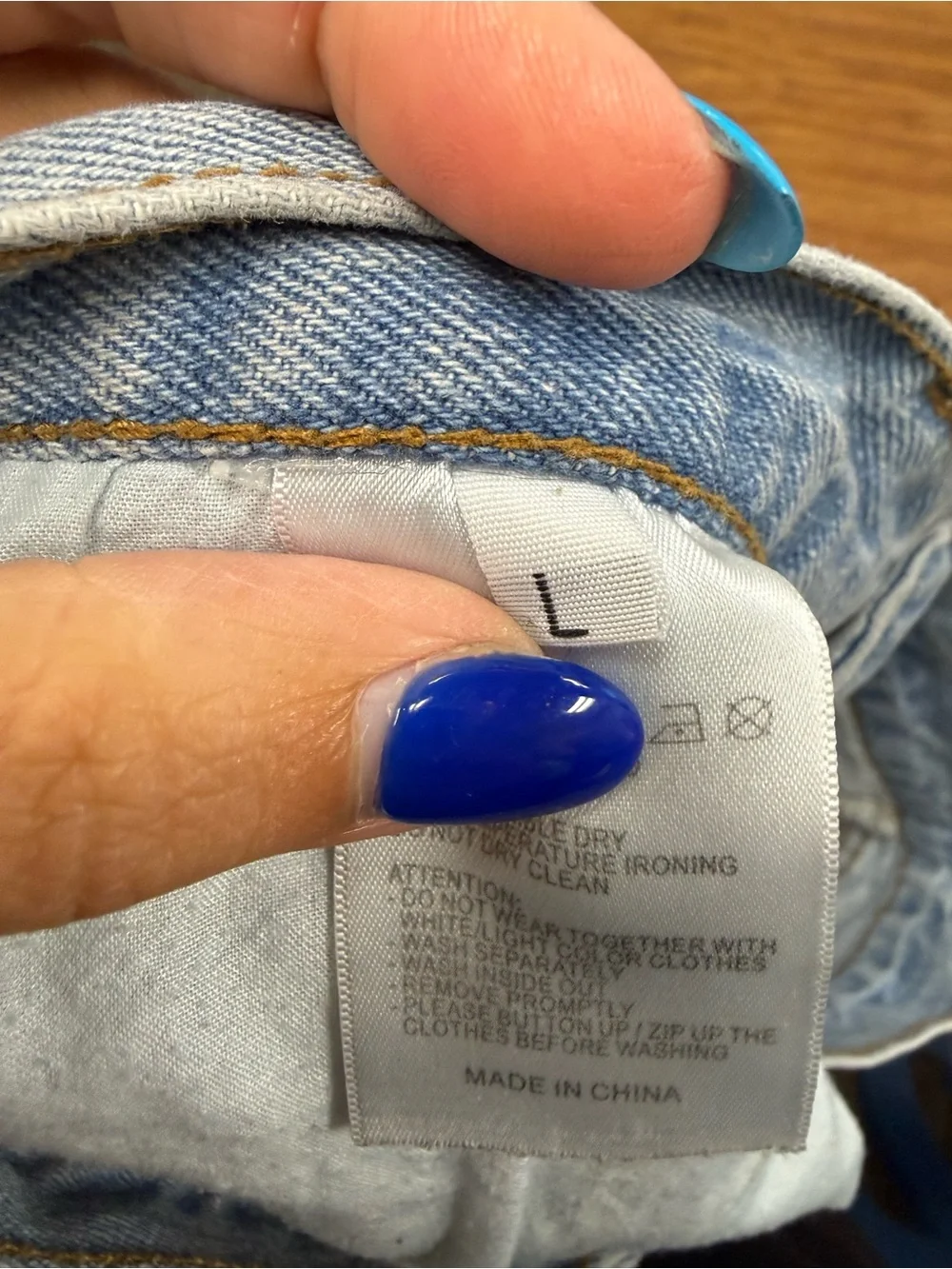 John Galt Jean shorts with intentional distressing and button fly